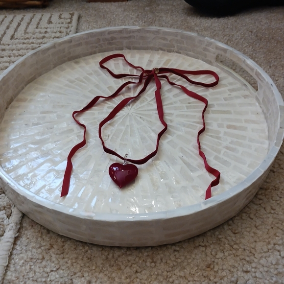 Red Heart Pendant Necklace - Red Velvet - Picture 12 of 14